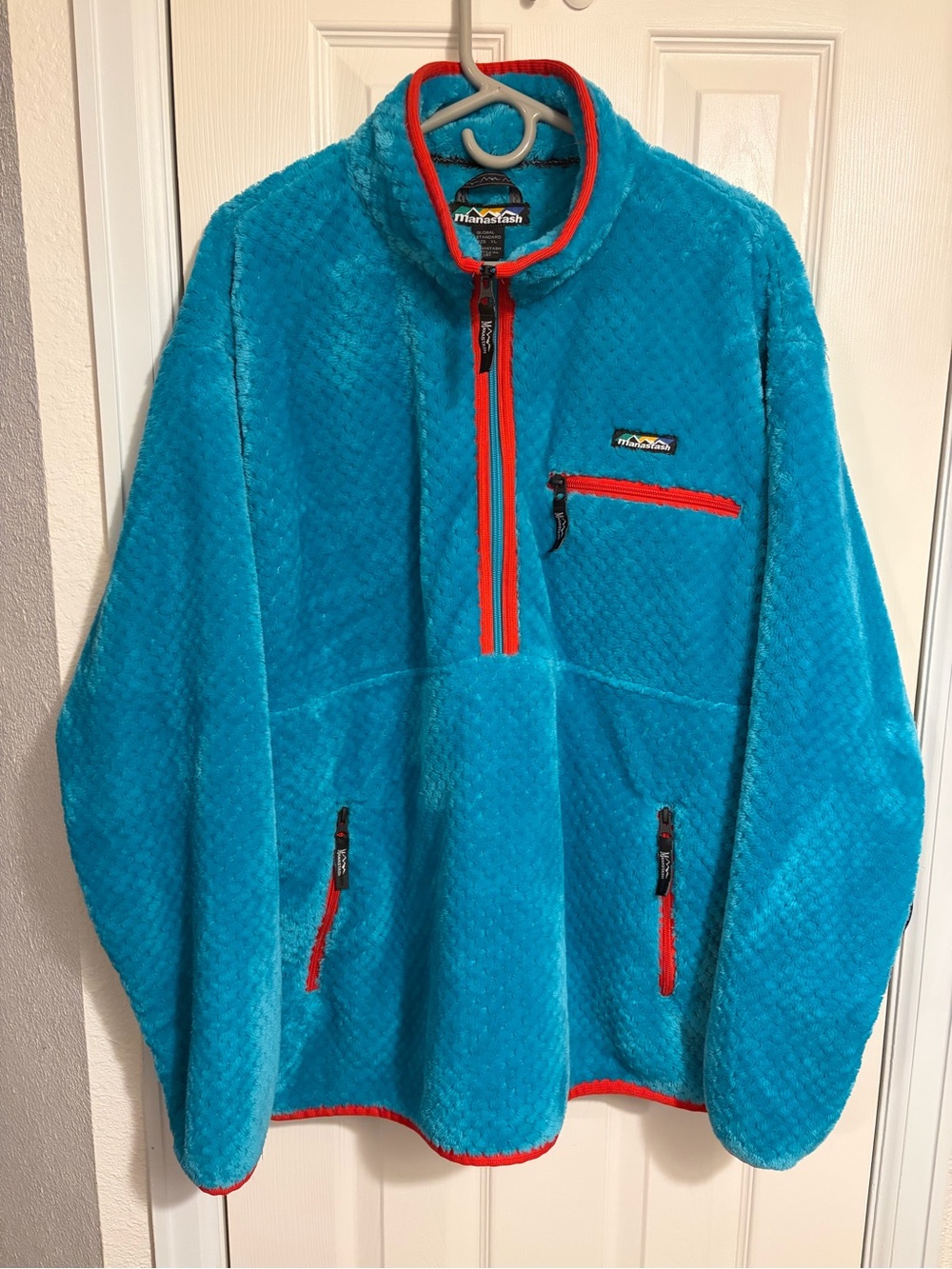 Manastash Plush Turquoise Fleece Jacket - XL